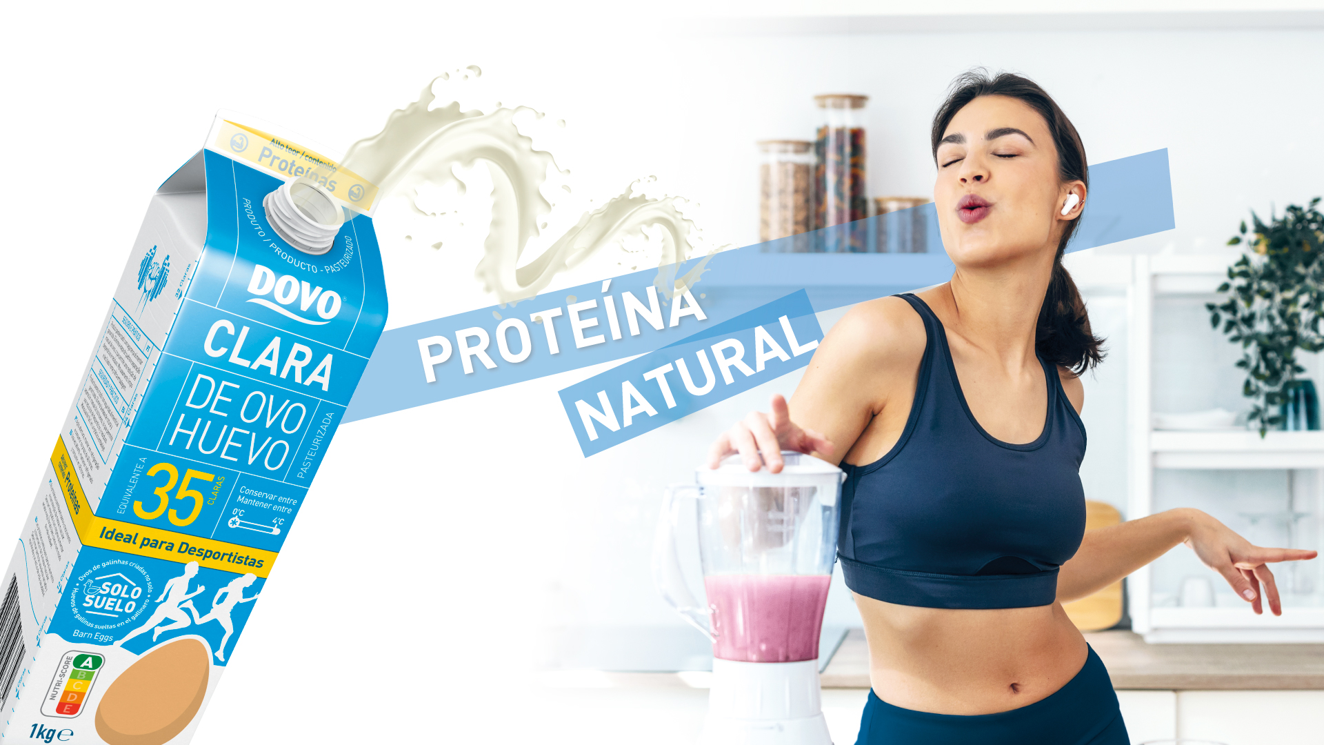 claras de ovo Dovo Solo proteína natural