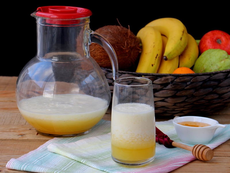 receita de batido proteico de claras de ovo Dovo e fruta